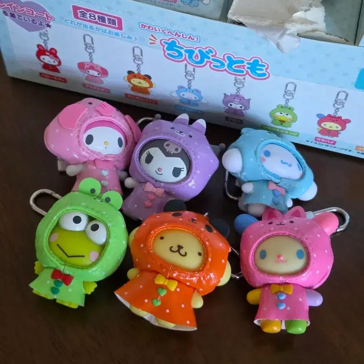 [BUNJANG] Sanrio Chibitomo Rainy Coat Set / 산리오 치비토모 우비 레인코트 6종 일괄