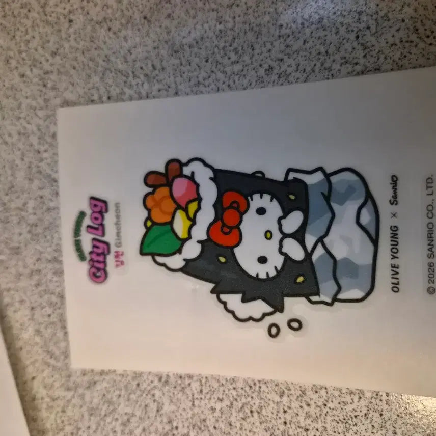 [BUNJANG] Hello Kitty "Ttisil" Sticker Set (Boseong Collaboration Limited Edition) / 올리브영 대형 띠부실