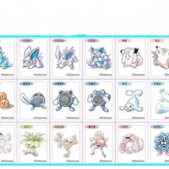 [BUNJANG] Pokemon 30th Anniversary Artwork New 30 Types Seal / 포켓몬 30주년 아트워크 띠부씰 판매