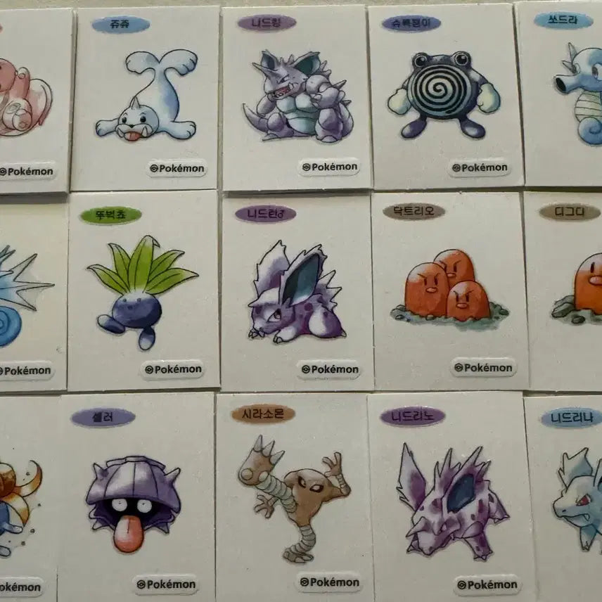 [BUNJANG] Pokemon 30th Anniversary Artwork New 30 Types Seal / 포켓몬 30주년 아트워크 띠부씰 판매