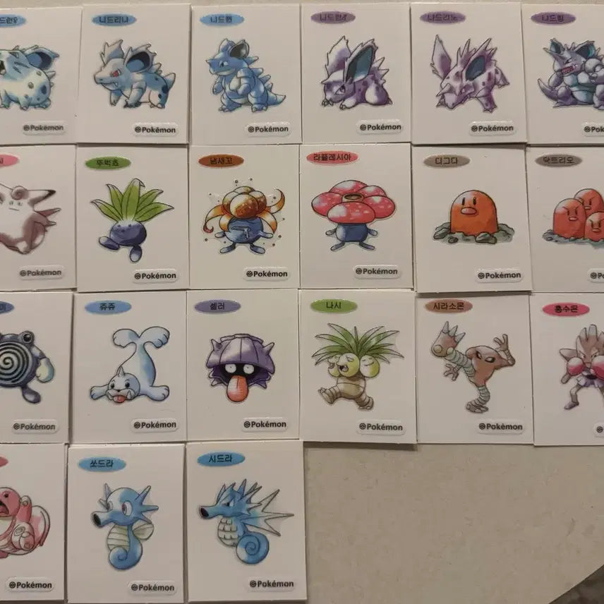 [BUNJANG] Pokemon 30th Anniversary Artwork New 30 Types Seal / 포켓몬 30주년 아트워크 띠부씰 판매