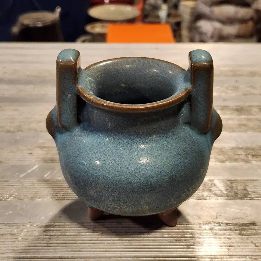 [BUNJANG] Jun Ware Incense Burner with Beautiful Glaze Variation / 중국도자기 요변좋은 균요향로