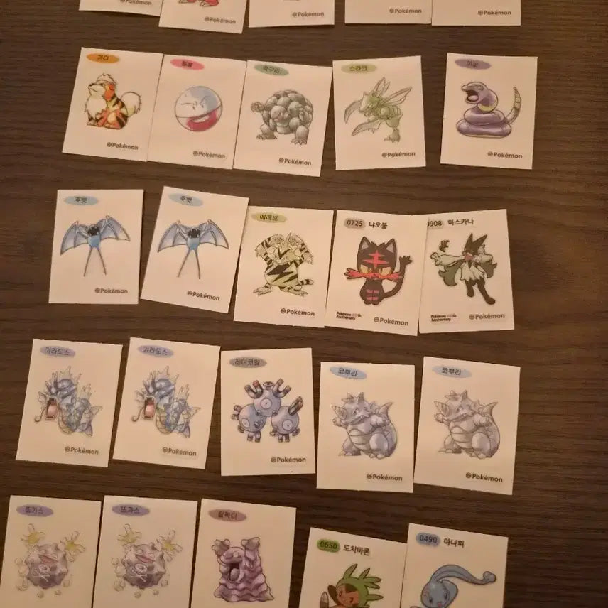 [BUNJANG] Pokemon Stickers Bundle Set (69 pcs) / 포켓몬 띠부실 69장 일괄 판매