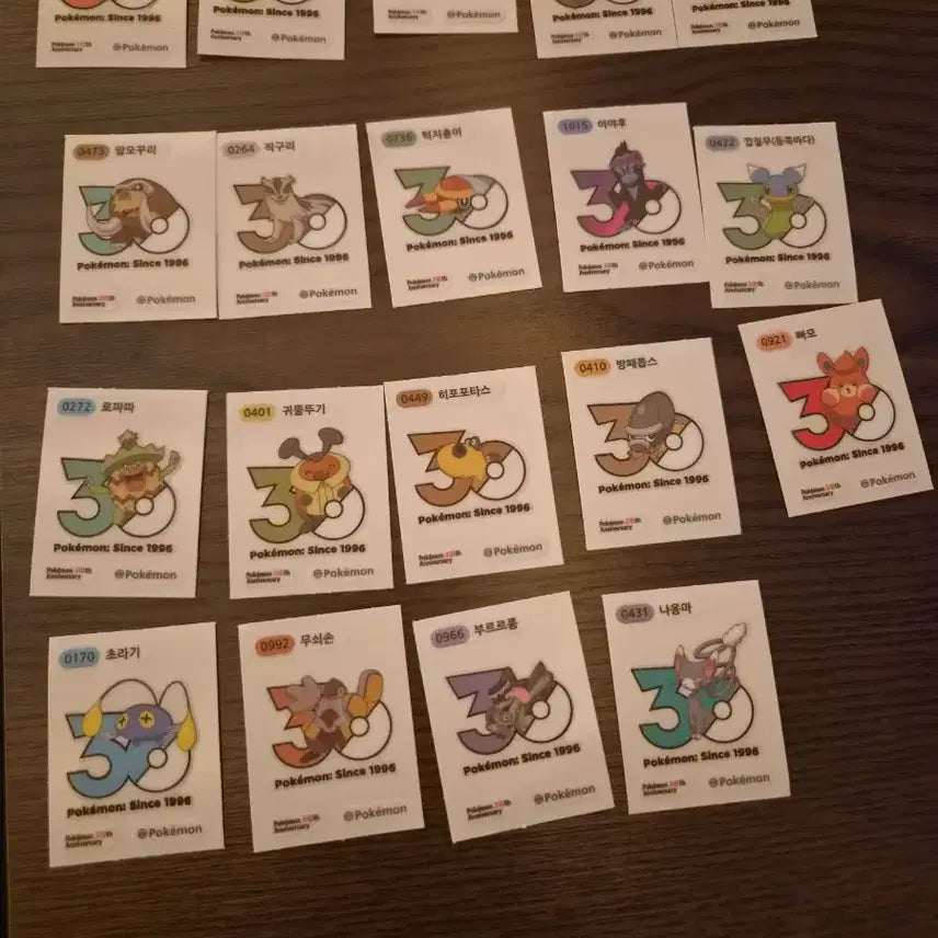 [BUNJANG] Pokemon Stickers Bundle Set (69 pcs) / 포켓몬 띠부실 69장 일괄 판매