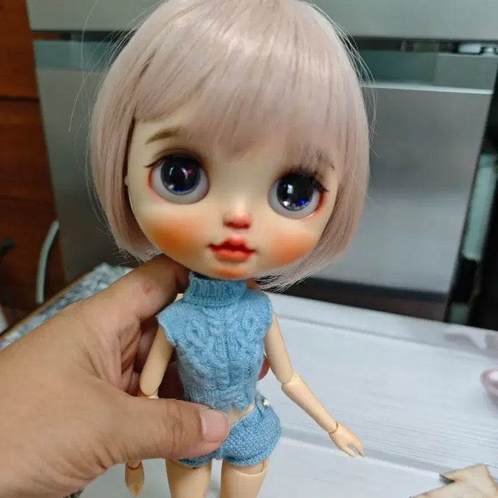 [BUNJANG] Blythe Doll Wig Short Blonde Bob / 브라이스 인형 가발