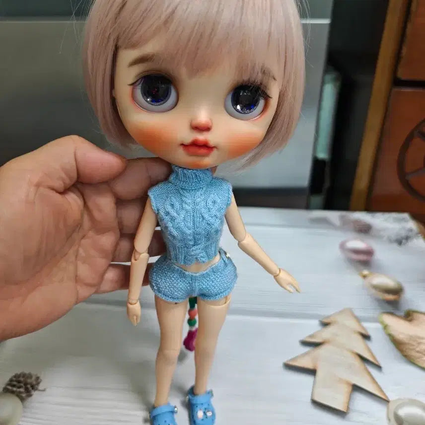 [BUNJANG] Blythe Doll Wig Short Blonde Bob / 브라이스 인형 가발