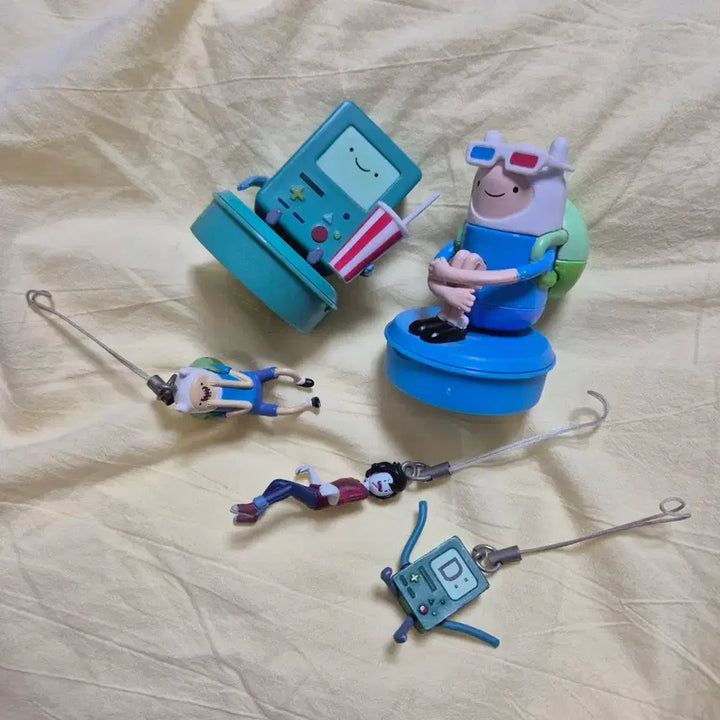 [BUNJANG] Adventure Time Mascot Keychains &amp; CGV Stamp Bundle / 핀과제이크의 어드벤처타임 마스코트 키링 및 CGV 스탬프