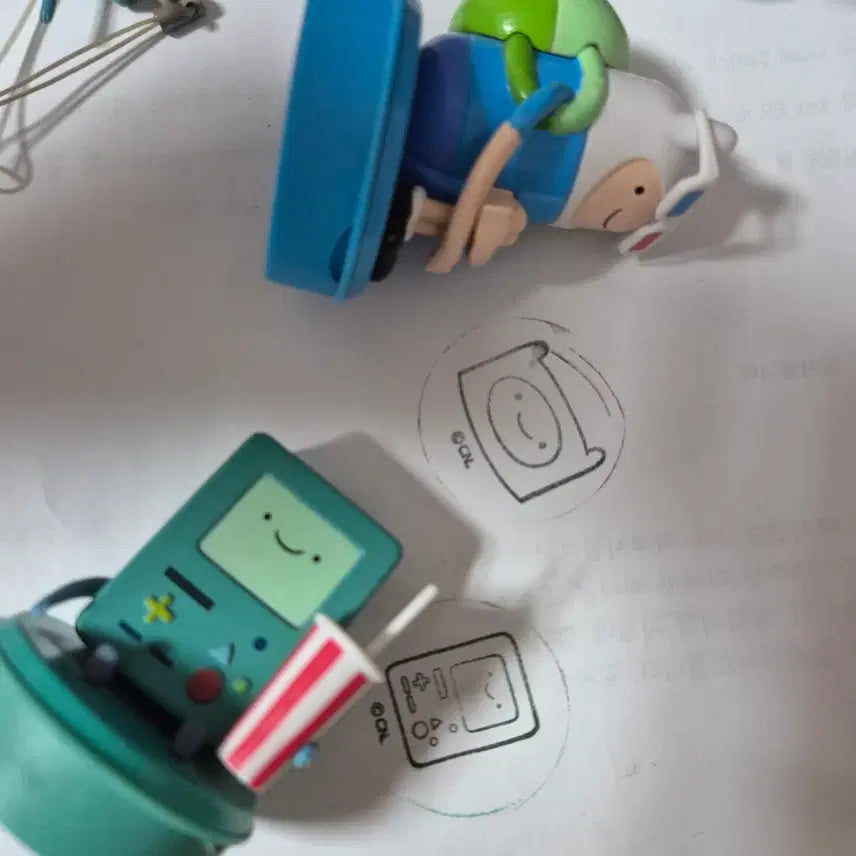 [BUNJANG] Adventure Time Mascot Keychains &amp; CGV Stamp Bundle / 핀과제이크의 어드벤처타임 마스코트 키링 및 CGV 스탬프