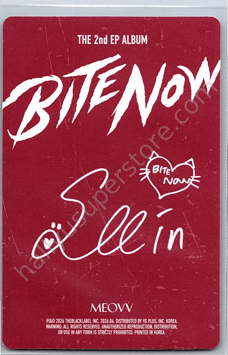 MEOVV - Sooin - BITE NOW album photocard photobook version
