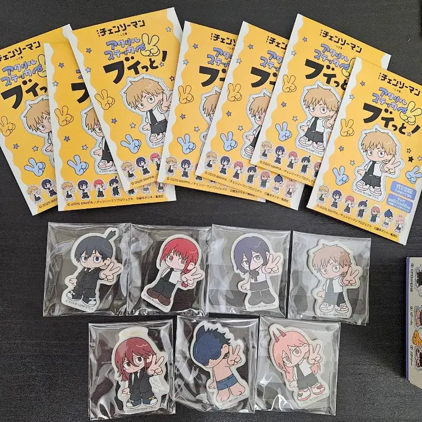 [BUNJANG] Chainsaw Man Acrylic Sticker Set / 체인소맨 아크릴스티커 1세트 일괄