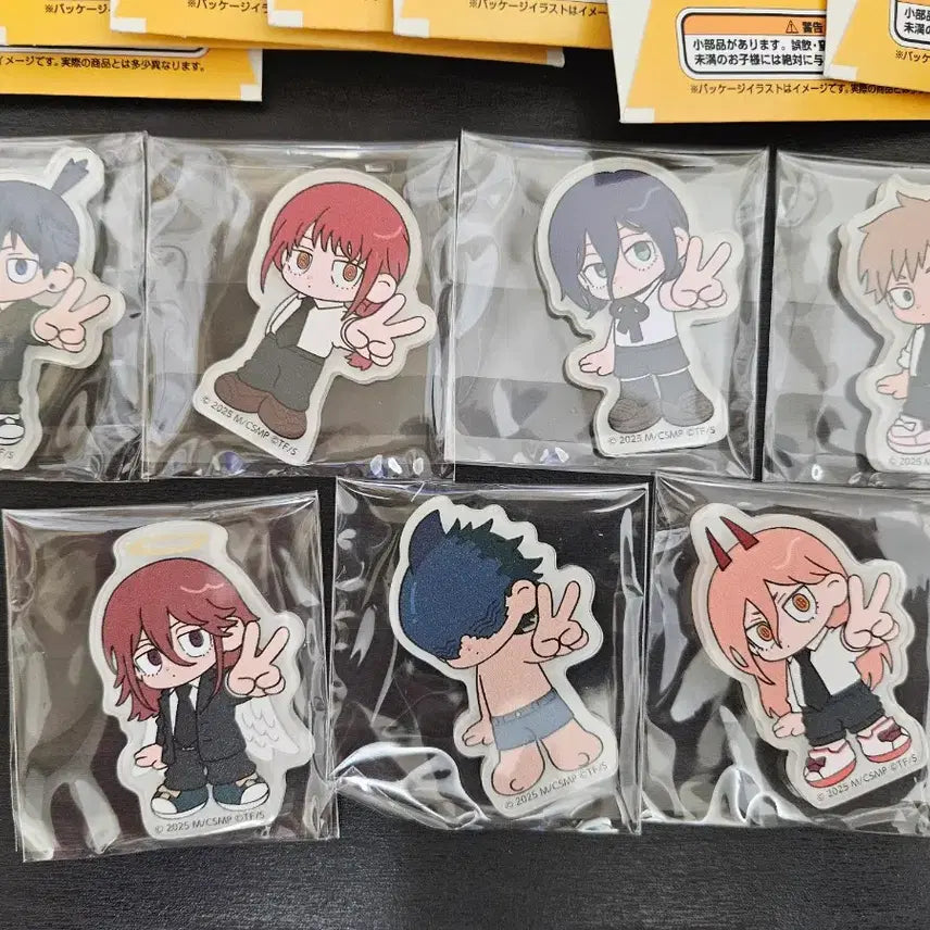 [BUNJANG] Chainsaw Man Acrylic Sticker Set / 체인소맨 아크릴스티커 1세트 일괄