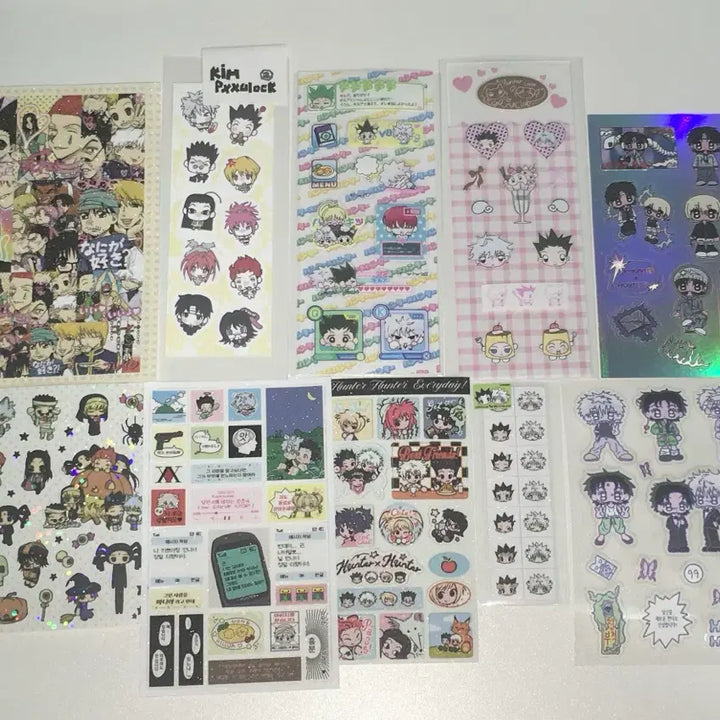[BUNJANG] Hunter x Hunter Dicon Anissticker Sticker Bundle / 이차굿즈 애니스티커 디페 헌터헌터 스티커 헌헌 스티커 만땅님 김부록님 캥님 천사님 kozy님 계미기님