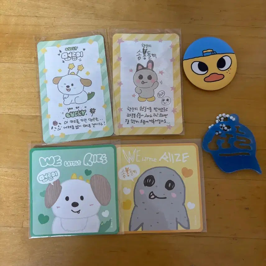 [BUNJANG] RIIZE LyRiiZ Photocard Charm + Sticker Set / 라이즈 리라즈 포토카드 부적 + 스티커 (송용돌이, 명룡이)