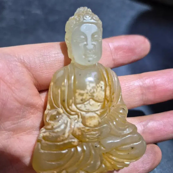 [BUNJANG] Jade Carved Buddha Pendant / 옥조각 부처님 펜던트