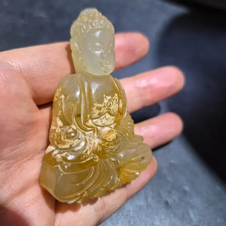 [BUNJANG] Jade Carved Buddha Pendant / 옥조각 부처님 펜던트