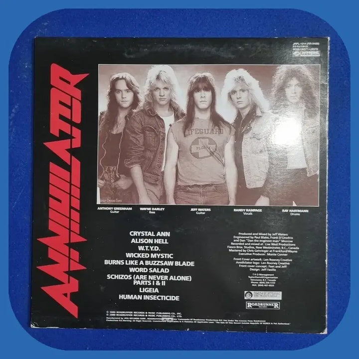 [BUNJANG] Annihilator Alice In Hell LP / 애니얼레이터 Alice In Hell LP .NM-/M