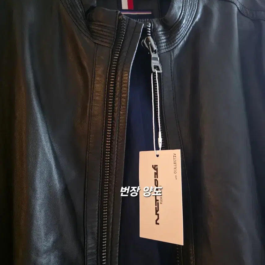 [BUNJANG] NCT x Tommy Hilfiger Leather Jacket / 엔시티 플리마켓 타미힐피거 가죽 자켓