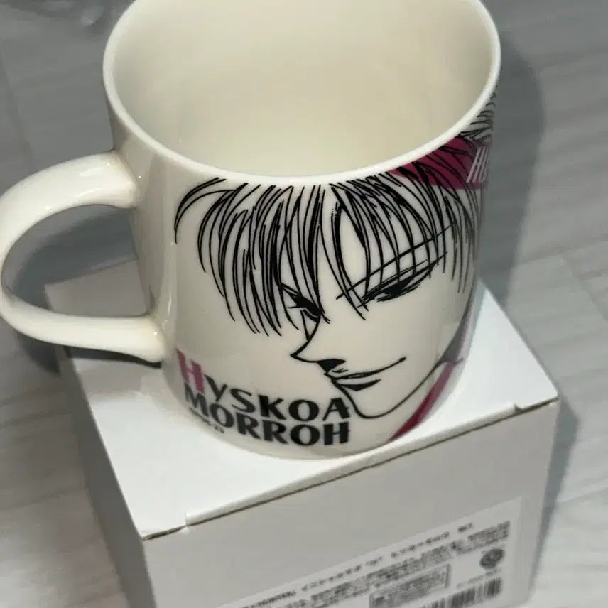 [BUNJANG] HUNTERxHUNTER Hisoka Initial Mug Cup / HUNTERxHUNTER 점프샵 이니셜 머그컵 H 히소카