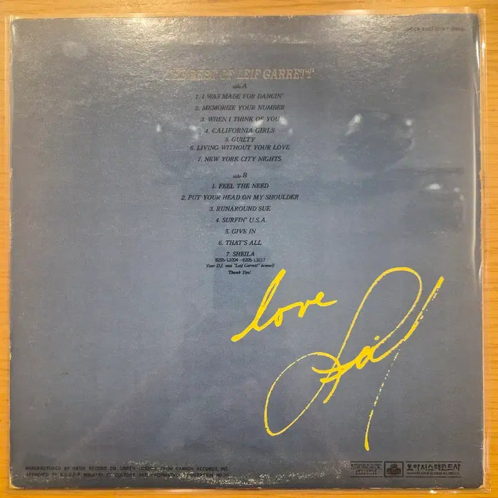 [BUNJANG] Leif Garrett LP / Leif Garrett lp