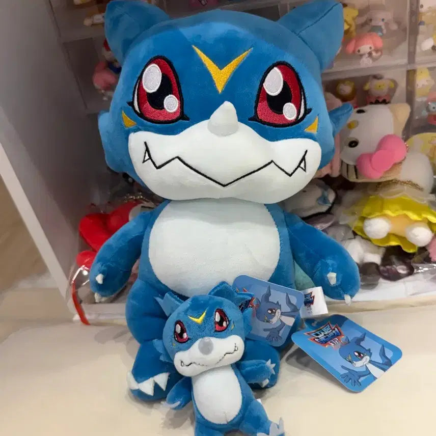 [BUNJANG] Digimon V-mon Plush Doll + Keychain Set (Authentic) / 정품 디지몬 브이몬 인형+키링세트