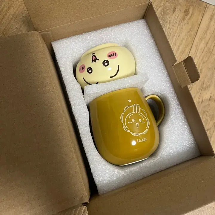 [BUNJANG] Chiikawa Usagi Face Mug / 먼작귀 치이카와 우사기 얼굴 머그컵 미사용