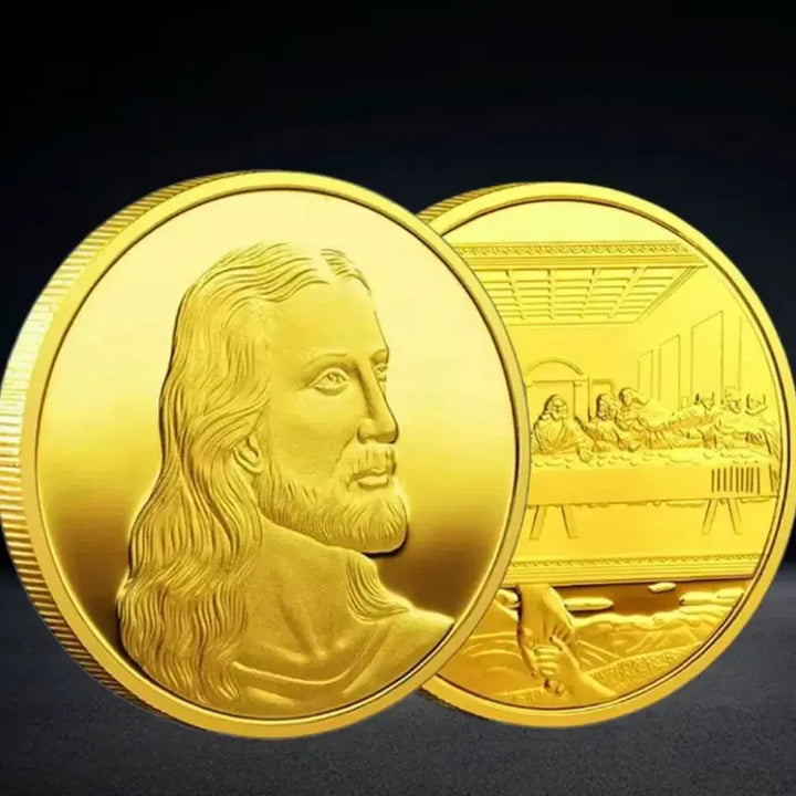 [BUNJANG] Last Supper Commemorative Gold Medal Coin / 예수님 최후의 만찬 기념 골드 메달 주화