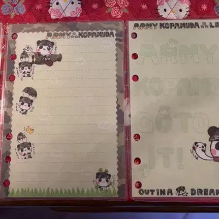 [BUNJANG] BTS Ami Panda Ami Bunny Ami Ham Paper Set Bundle Set / (16장일괄)아미판다 코파무다 아미토끼 아미햄 지류 세트 고전 코팅 지류 헤이세이 레트로
