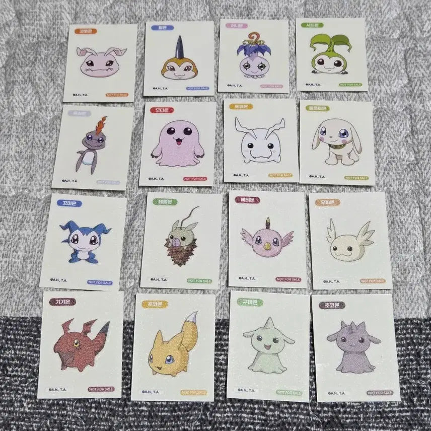 [BUNJANG] Digimon Seald Grass Full Set / 홍대 다모여 페스타 디지몬 씰 띠부씰 띠부스티커 특전 1만원 유년기 전종 일괄 풀세트 플롯트몬 토코몬 포코몬 기기몬 코로몬 구미몬