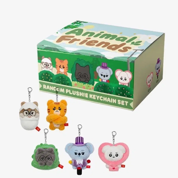 [BUNJANG] T1 Animal Friends Random Plush Keychain Set / T1 티원 애니멀프렌즈 랜덤 인형 키링 세트