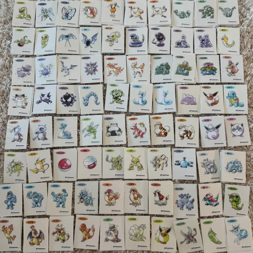 [BUNJANG] Pokemon Artwork Stickers Bundle / 포켓몬 아트워크 띠부씰 판매
