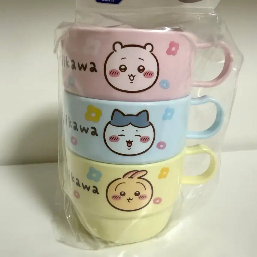 [BUNJANG] Chiikawa Usagi Hachiware Plastic Mug Set / 치이카와 우사기 하치와레 컵 굿즈 플라스틱 머그