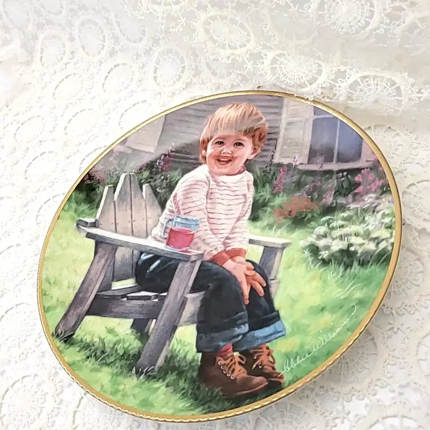 [BUNJANG] Edwin Knowles "Our Children" Decorative Plate / 에드윈 노울즈 우리의 아이들 장식접시