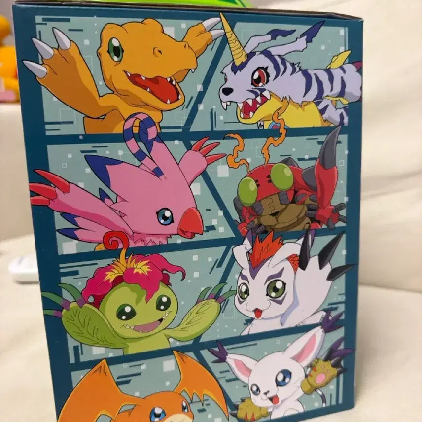 [BUNJANG] Megabox Digimon Puppetmon Popcorn Container with Digichama Keychain / 메가박스 디지몬 파피몬 팝콘통 디지차마 컨테이너