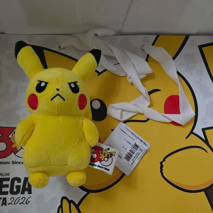 [BUNJANG] Pokemon 30th Anniversary Pikachu Plush (Angry) / 포켓몬스터 30주년  봉제인형 피카츄(화남)