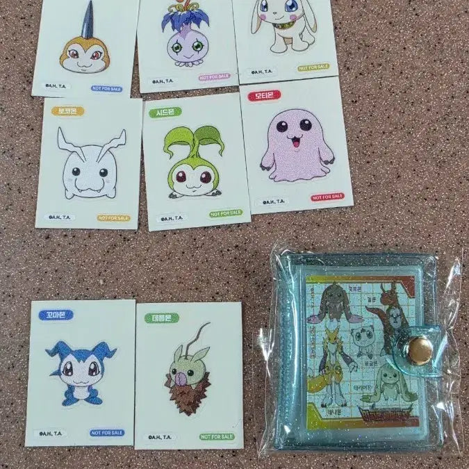 [BUNJANG] Digimon Sticker Set (8 Types) + Bonus Sticker Book / 띠부씰 8종 + 특전 띠부씰 북