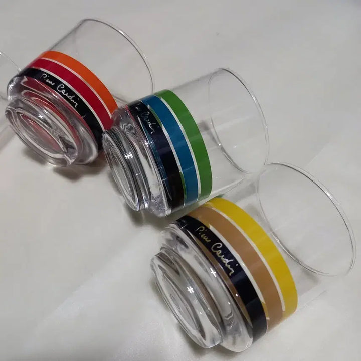 [BUNJANG] Pierre Cardin Multi Stripe Glass Cup Set / 피에르가르뎅 컵 세트 (멀티 스트라이프)
