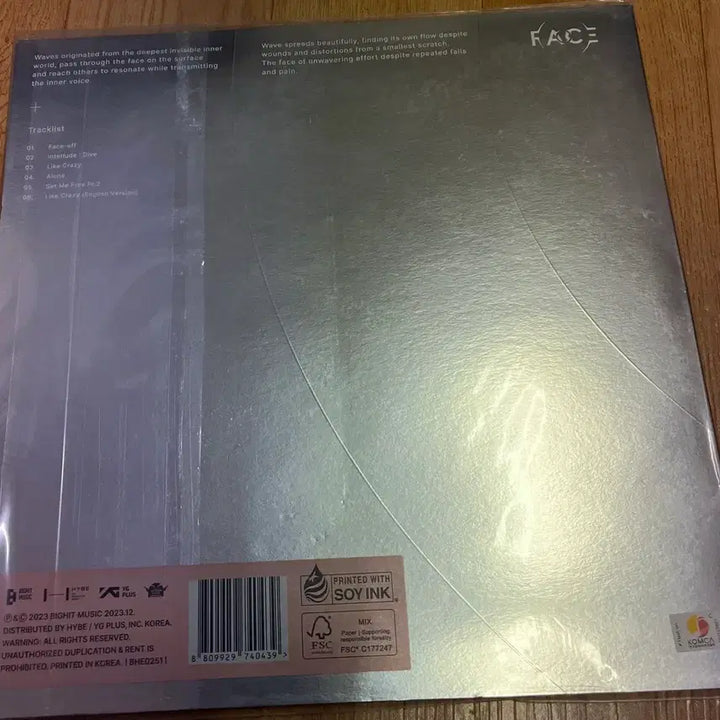 [BUNJANG] BTS Jimin FACE LP Vinyl Unsealed / BTS 지민 FACE LP 바이닐 개봉 미사용품 (겉비닐은 세월감 있음)