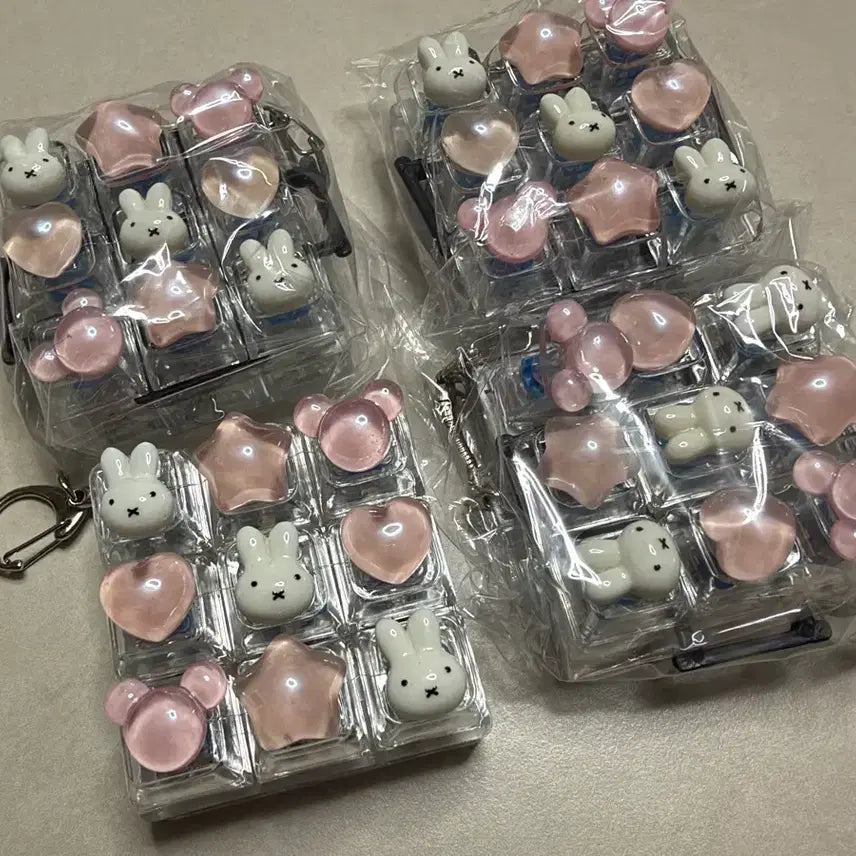[BUNJANG] Miffy 9-Keycap Light Keyring / 미피 라이트 9구 키캡 키링