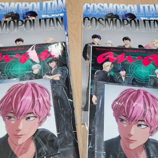 [BUNJANG] PLAVE Cosmopolitan + AnAn Magazine Bundle Set with Postcards / 플레이브 코스모폴리탄 + 앙앙잡지 엽서포함 일괄