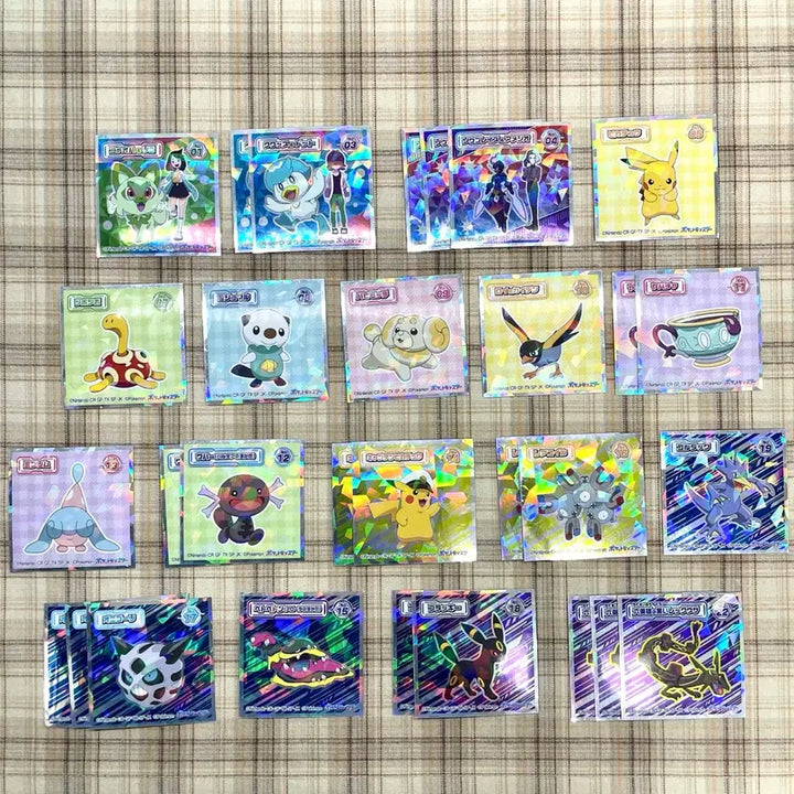[BUNJANG] Pokemon Japanese Wafer Seals - Featuring Various Pokemon Characters / 포켓몬 일본 웨이퍼씰 - 냐오하, 꾸왁스, 파라블레이즈, 피카츄, 단단지, 찌리비, 팔데아우파, 몸지브림, 캡틴 피카츄, 레어코일, 골덕, 얼음귀신, 질뻐기, 블래키, 검은레쿠쟈