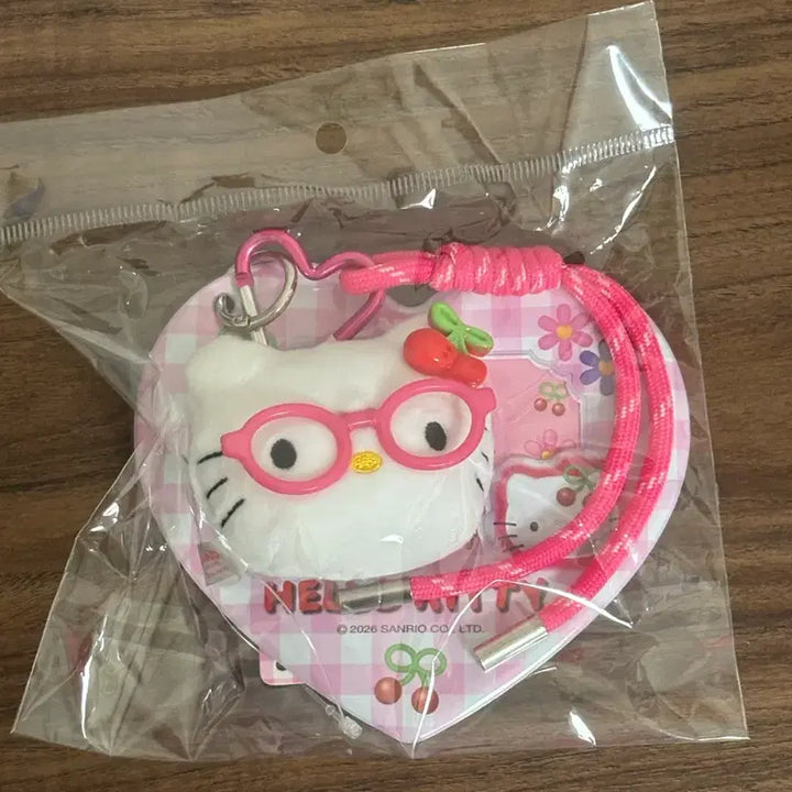 [BUNJANG] Hello Kitty Glasses Keyring Plush Doll / 산리오 문방구 헬로키티 안경 키링 인형