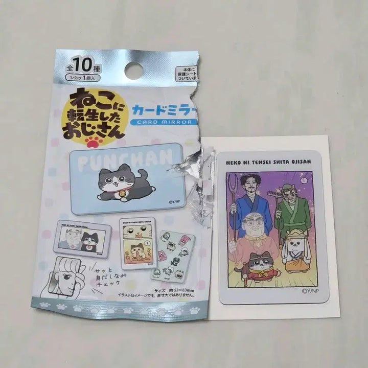 [BUNJANG] Reincarnated as a Cat Uncle Random Card Mirror / 고양이로 전생한 아저씨 랜덤 카드미러(거울)