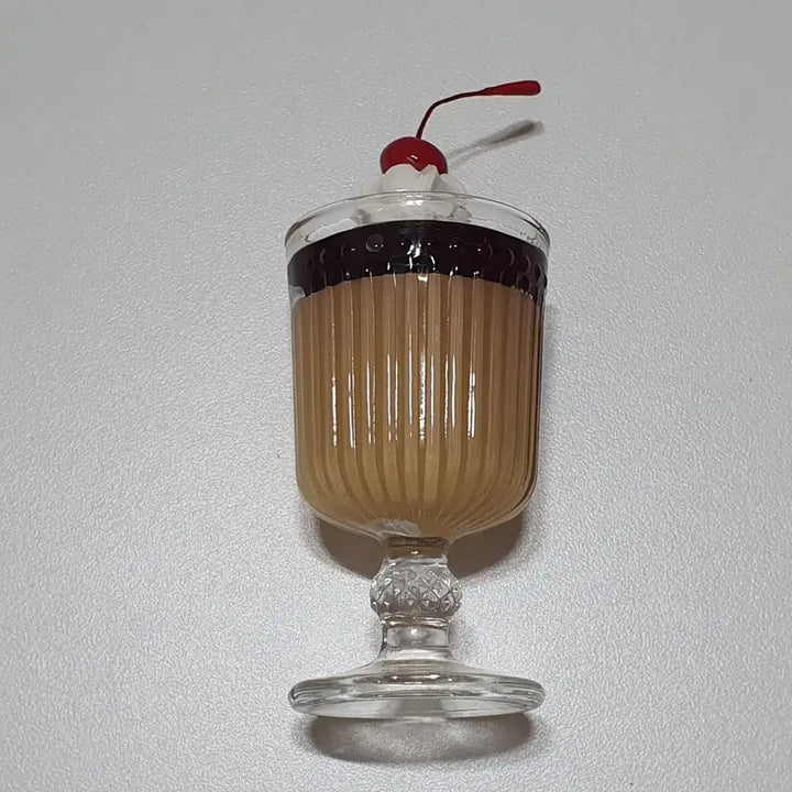 [BUNJANG] Cherry Pudding Food Miniature Display Prop / 음식 디저트 푸딩 모형 오브제 소품