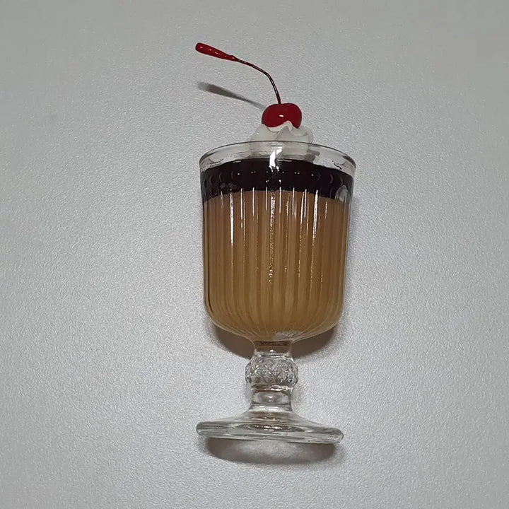 [BUNJANG] Cherry Pudding Food Miniature Display Prop / 음식 디저트 푸딩 모형 오브제 소품