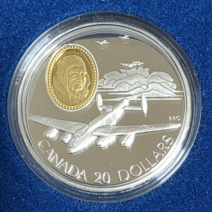 [BUNJANG] Canada 1990 $20 Gold Plated Proof Silver Coin Avro Lancaster Bomber / 캐나다 1990년 20달러 금도금 프루프 은화 아브로 랭커스터 폭격기