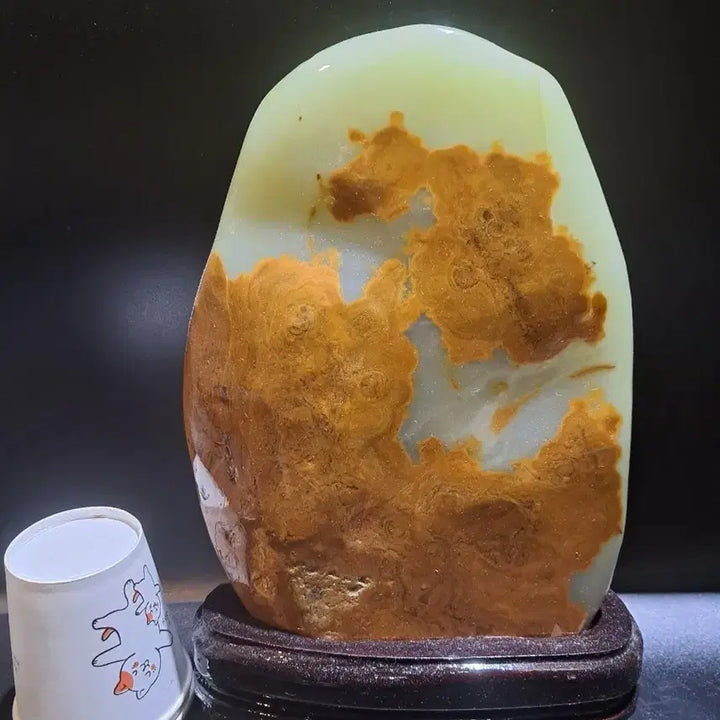 [BUNJANG] Natural Jade Stone with Engraved Pattern / 문양 옥석