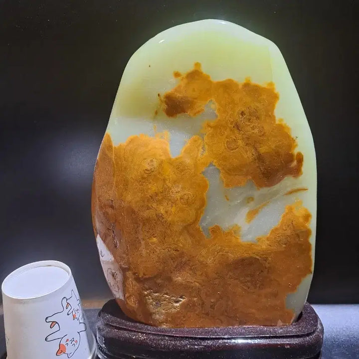 [BUNJANG] Natural Jade Stone with Engraved Pattern / 문양 옥석