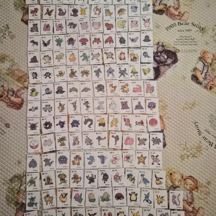 [BUNJANG] Pokemon Stickers 1st Generation Full Set 152 Types / 포켓몬 띠부씰 1세대 노코드씰 전체세자리씰 152종 일괄판매합니다