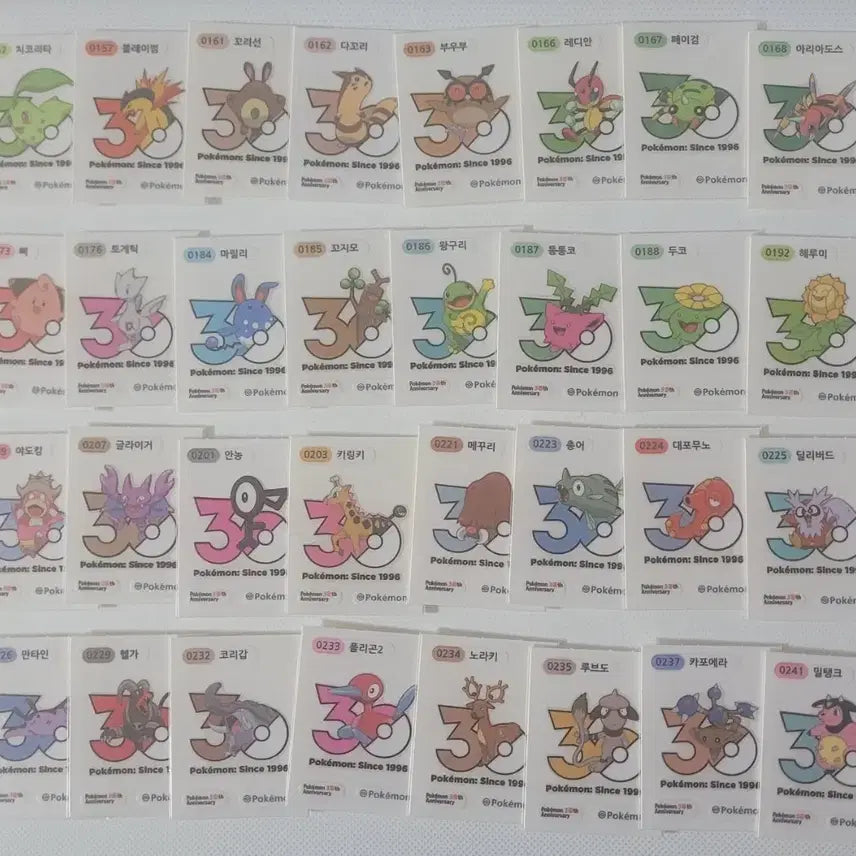 [BUNJANG] Pokemon 30th Anniversary Logo Seal / 포켓몬 띠부씰 30주년 로고씰 판매