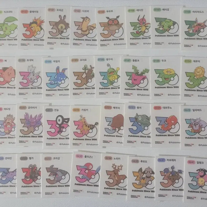 [BUNJANG] Pokemon 30th Anniversary Logo Seal / 포켓몬 띠부씰 30주년 로고씰 판매